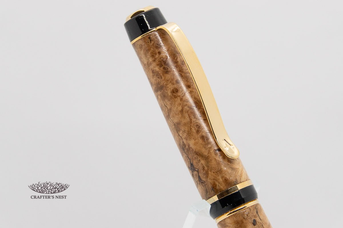 Cigar Style Wood Pen #150 - Black Ash Burl